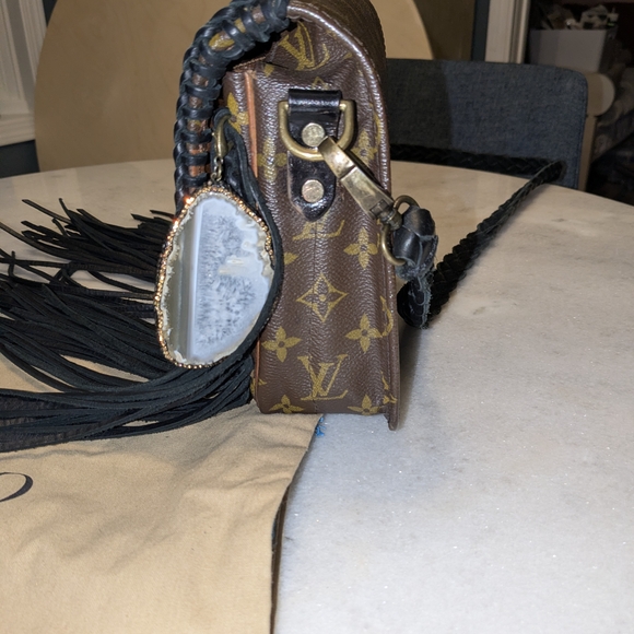 Louis Vuitton Monogram Brown Crossbody with Black Fringe - Picture 6 of 8